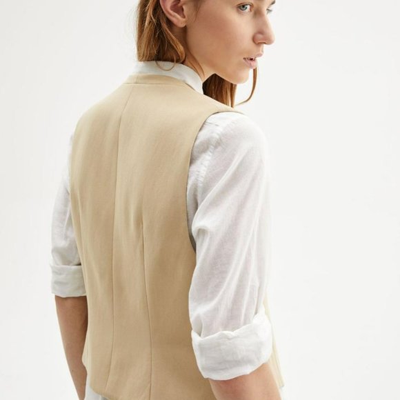 Nili Lotan Angelina Vest in Khaki - Picture 3 of 3